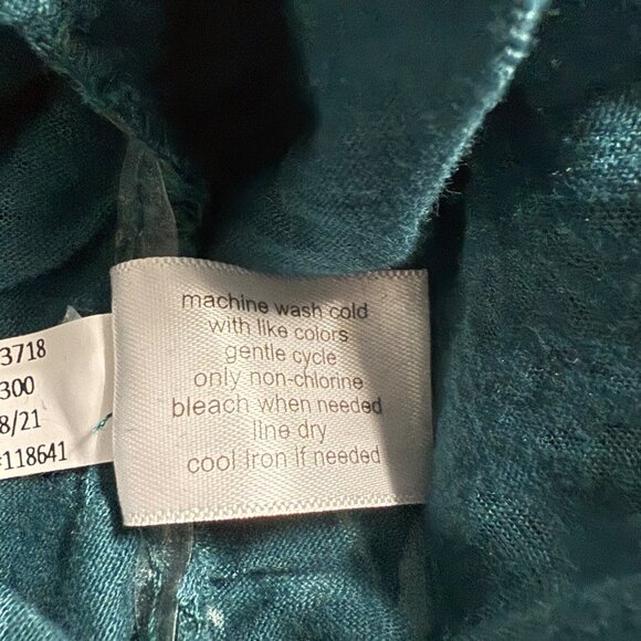 NEW Lane Bryant Teal Floral-Patterned V-Neck Tunic Top With Ruched Sides 22/24 - Picture 9 of 11